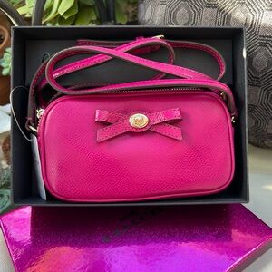 NWT Coach F64655 Turnlock Bow Crossbody Pouch Cranberry Pink Bag Gift Set